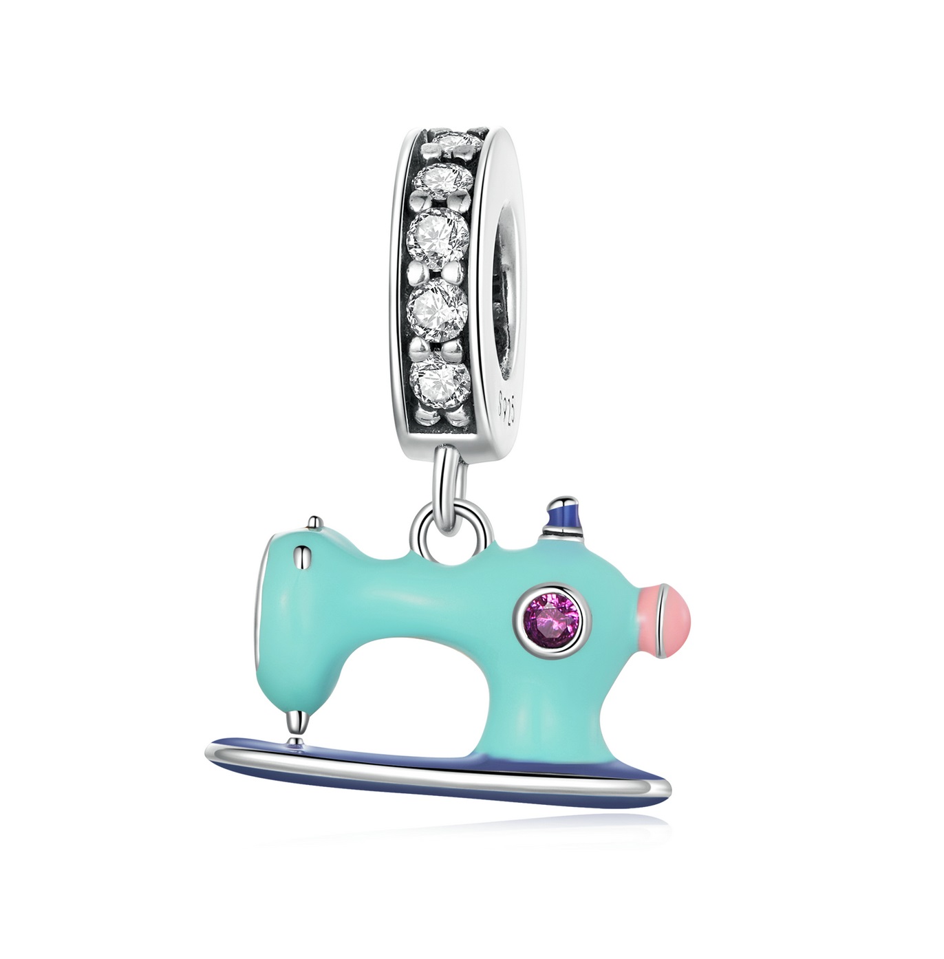 Royal Fashion stříbrný přívěsek Šicí stroj SCC2224