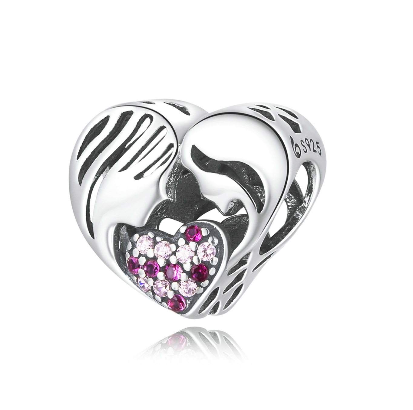 Royal Fashion stříbrný přívěsek Silueta matka a dcera BSC575