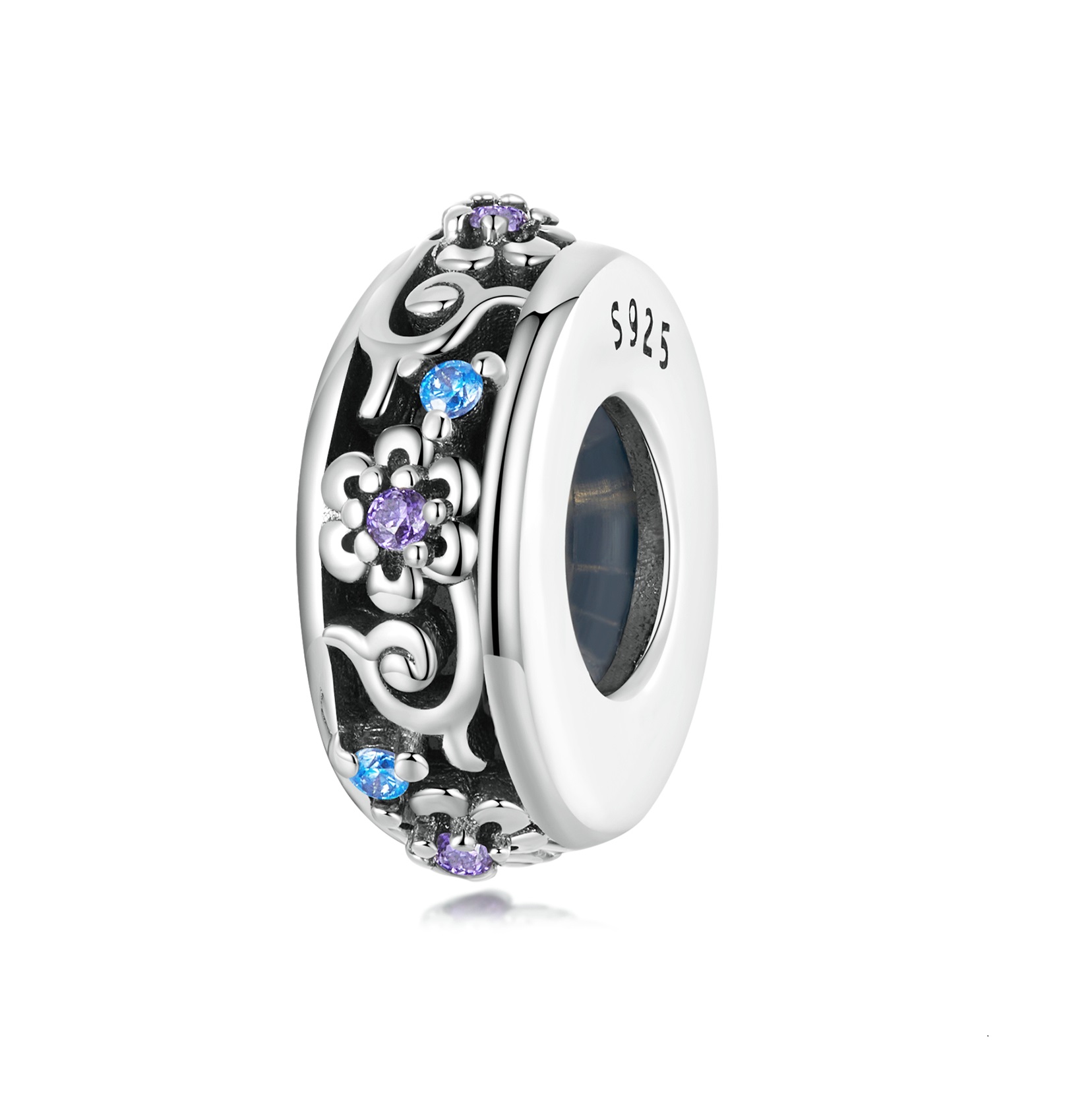 Royal Fashion stříbrný přívěsek spacer Pole květin BSC615