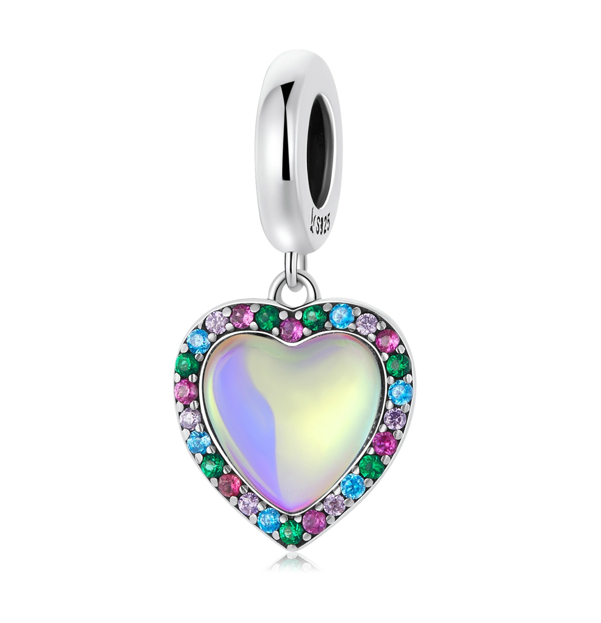 Royal Fashion stříbrný přívěsek Barevné srdce SCC2166