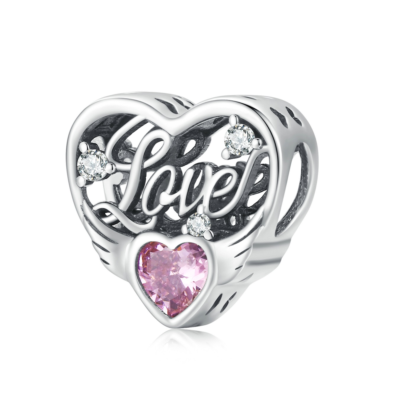 Royal Fashion stříbrný přívěsek Srdce lásky BSC528