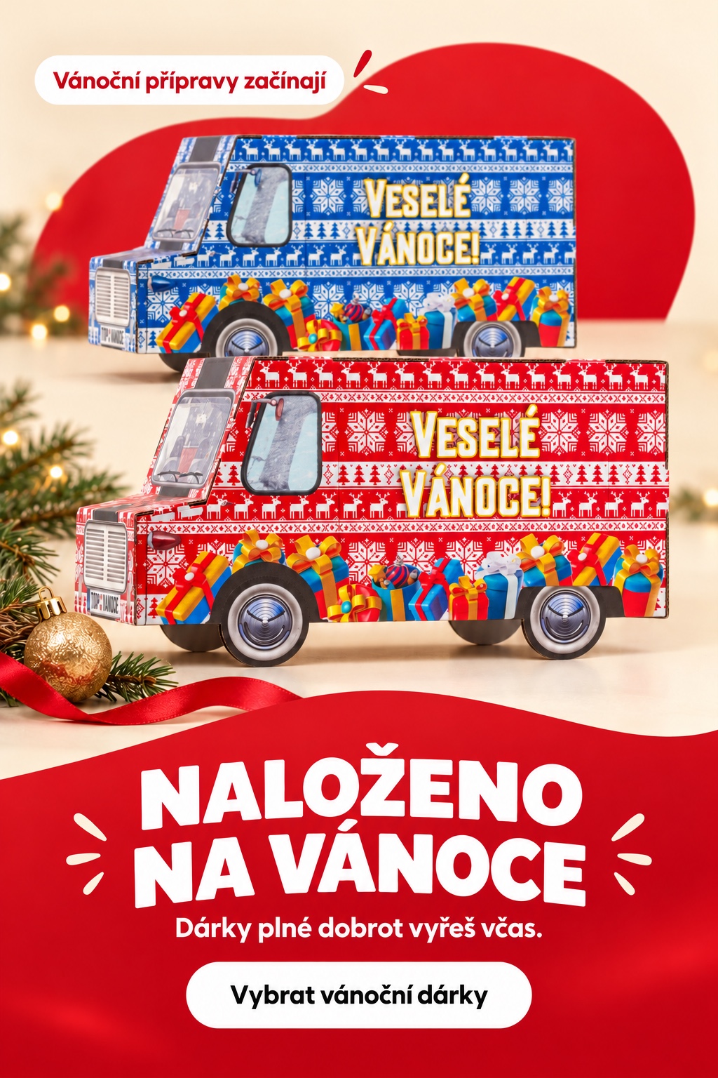Vánoční přípravy začínají. Naloženo na Vánoce. Dárky plné dobrot vyřeš včas. Vybrat vánoční dárky.
