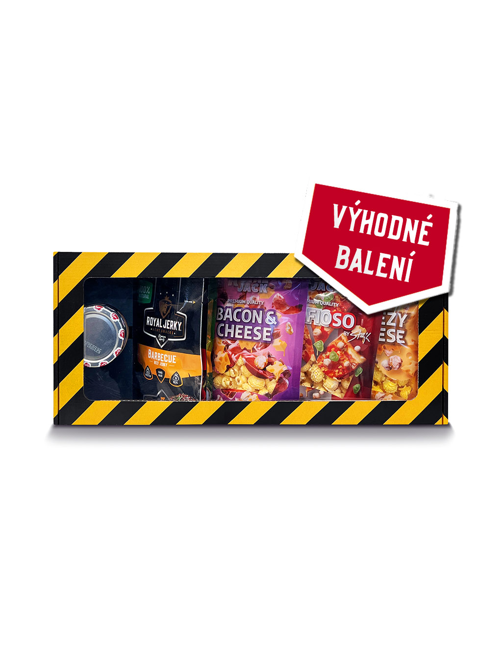 Levně Slaný Degustační BOX (3x popcorn, 3x jerky, 1x kešu oříšky) Balení: NORMAL