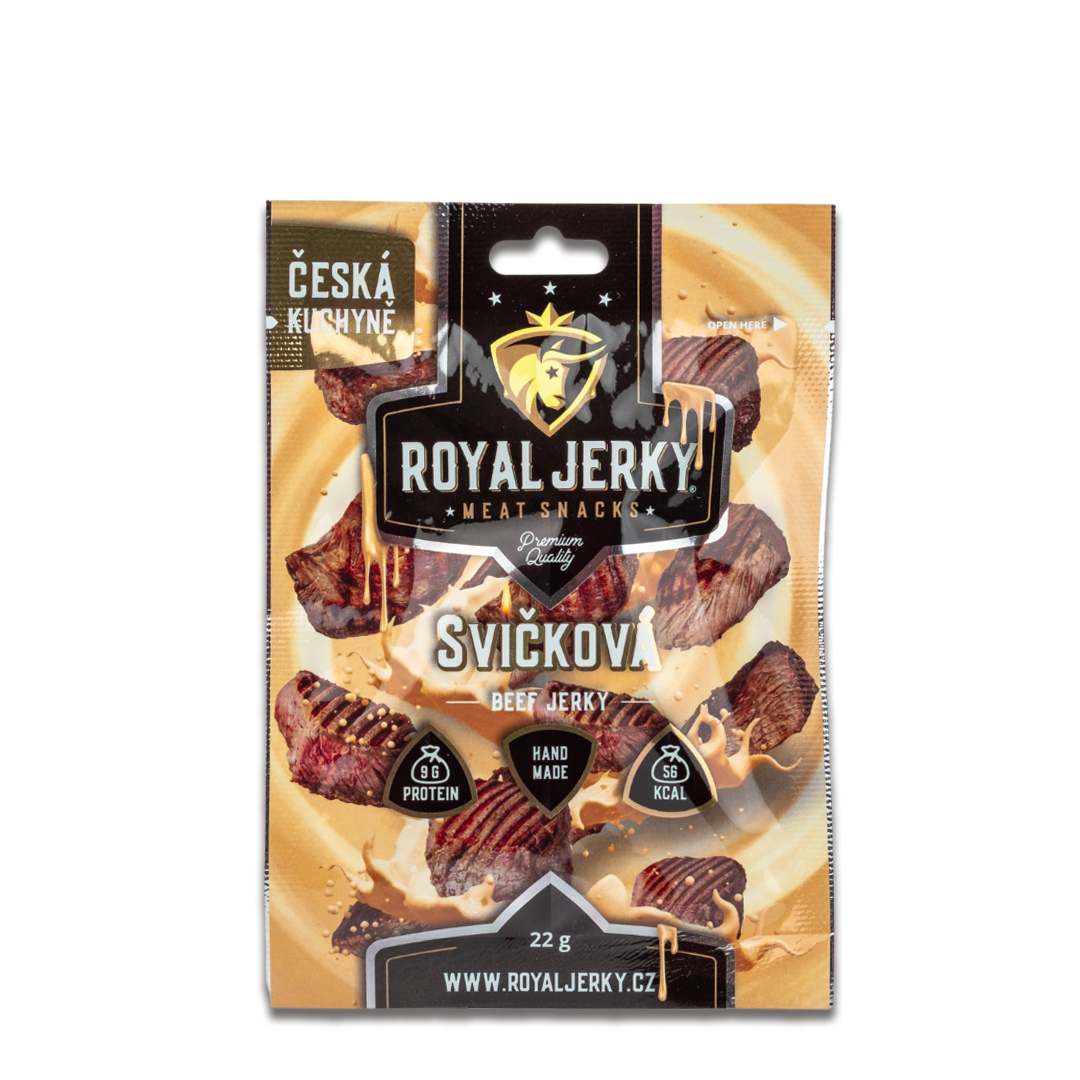 Levně Sušené maso – Royal Jerky | Hovězí, Svíčková | 22 g