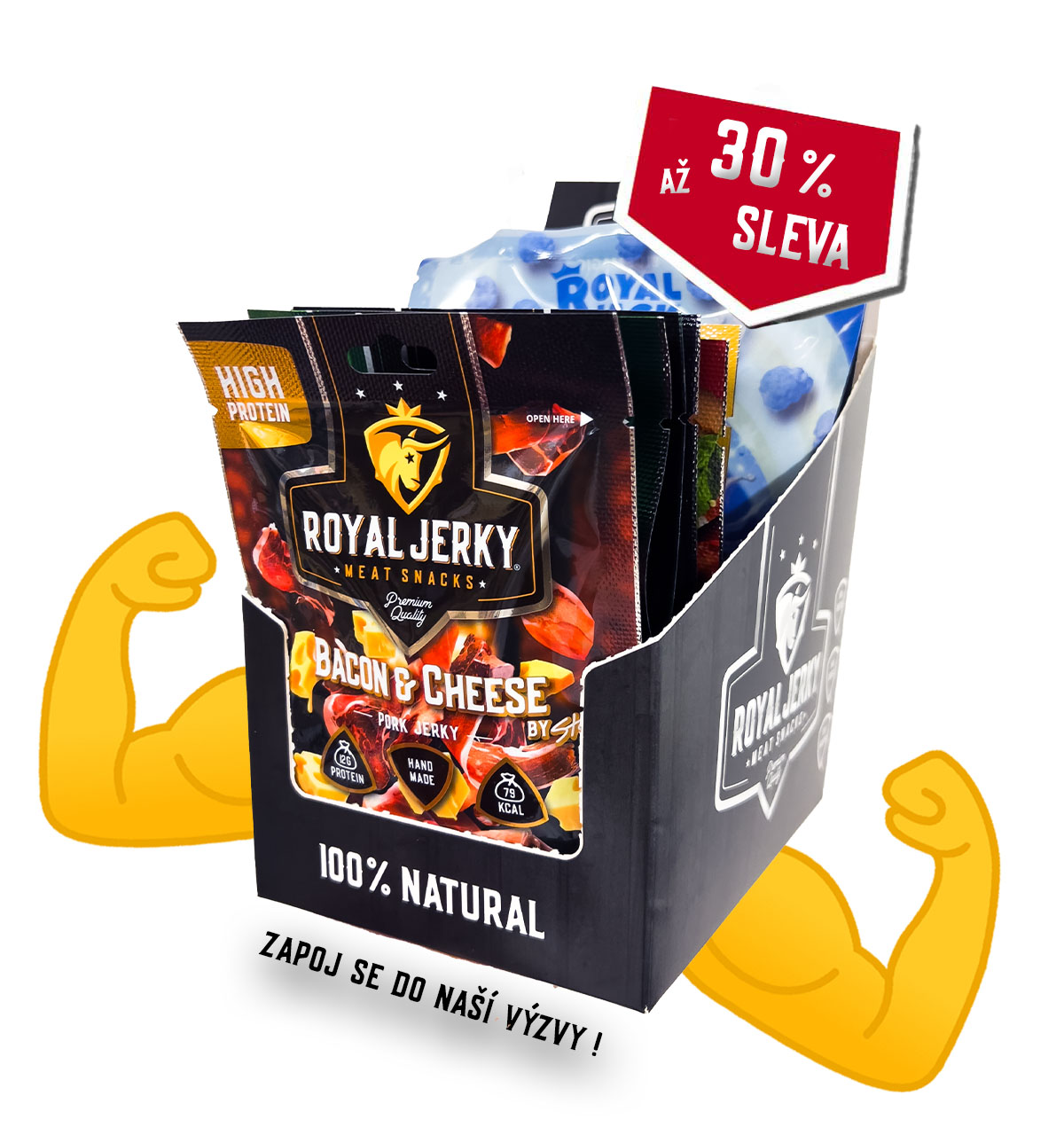 Fit box (6x jerky + popcorn) Týden: 2 týdny