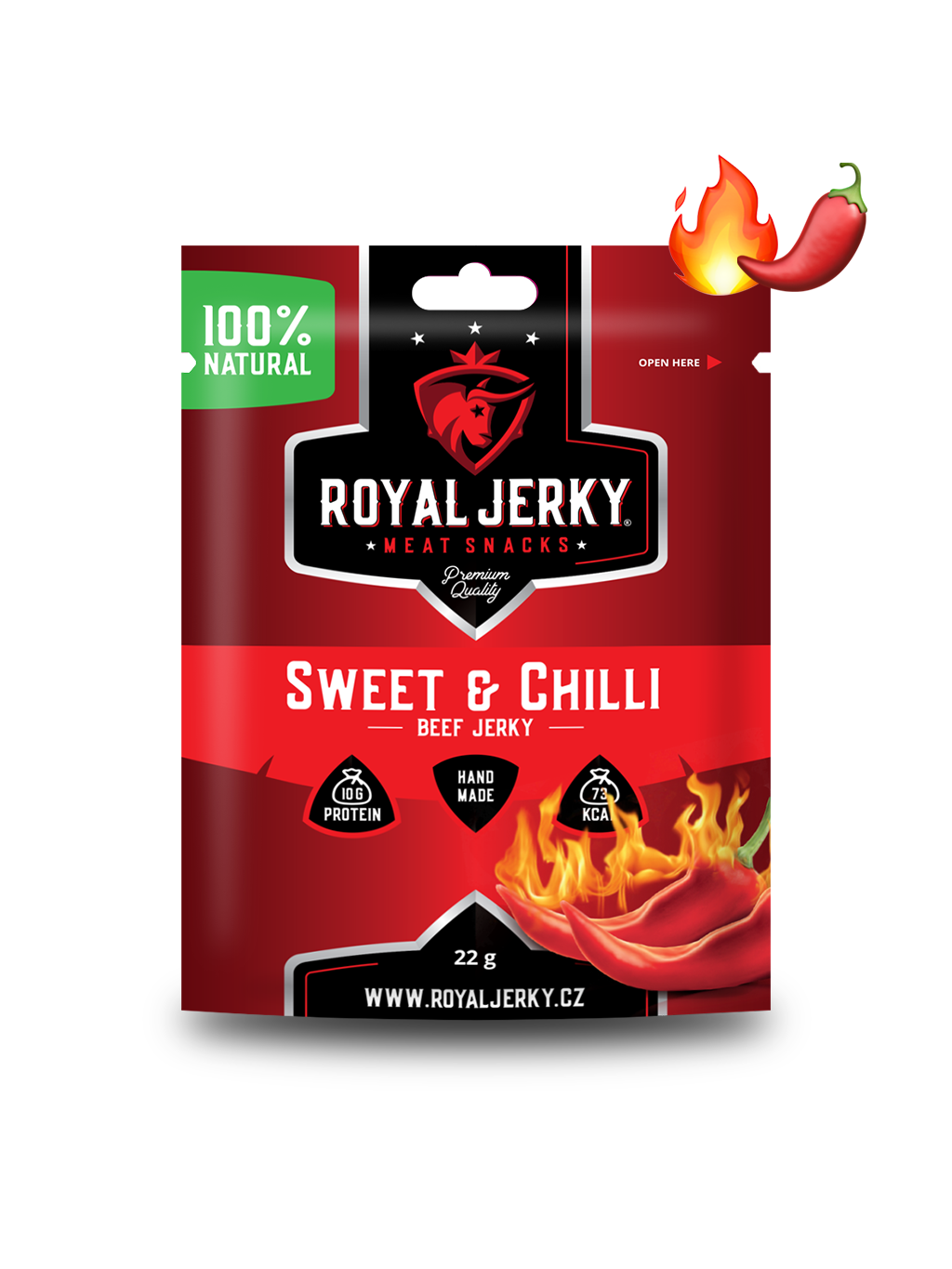 Royal Jerky Sweet & Chilli Sušené maso 5x22g Gramáž: 22 g