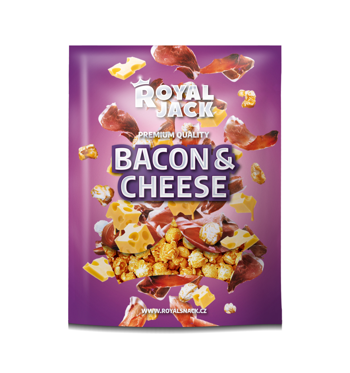 Levně Royal Jack - slané dobroty Royal Jack - Bacon&Cheese (popcorn s příchutí slaniny a sýru)