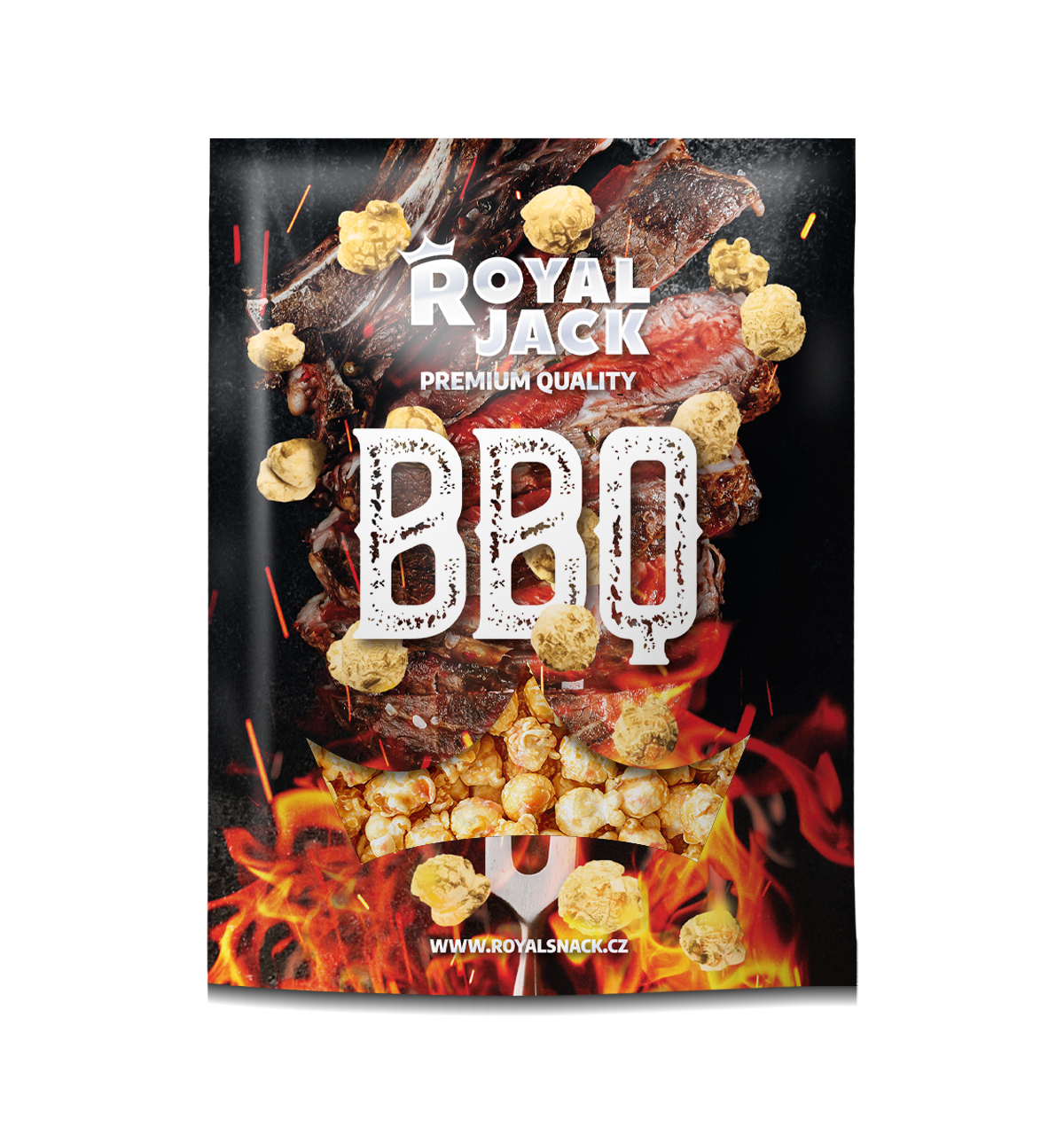 Levně Royal Jack - slané dobroty Royal Jack - BBQ (popcorn s příchutí barbecue)