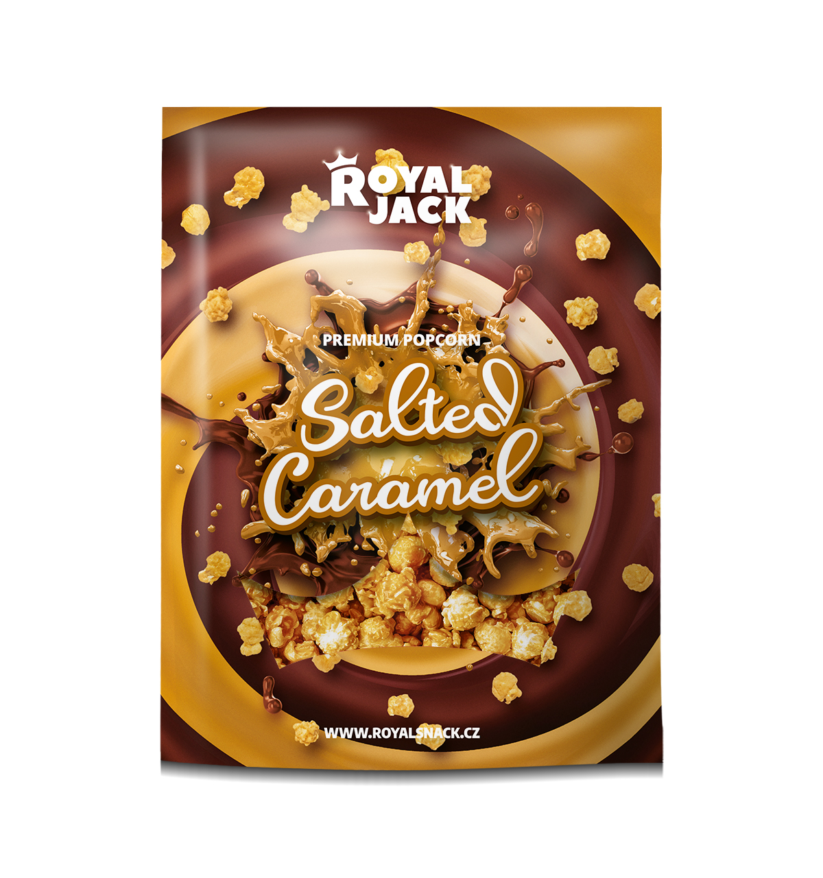 Levně Royal Jack - sladké dobroty Royal Jack - Salted Caramel (popcorn v karamelové čokoládě)