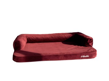 dog bed velvet wine color lebeddie S3A0889 min scaled1