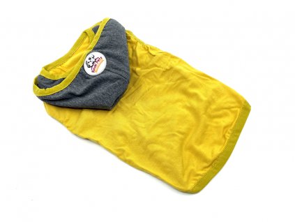 Lehké tričko s kapucí - žluté