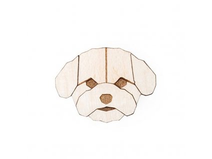 0 bichon frise brooch
