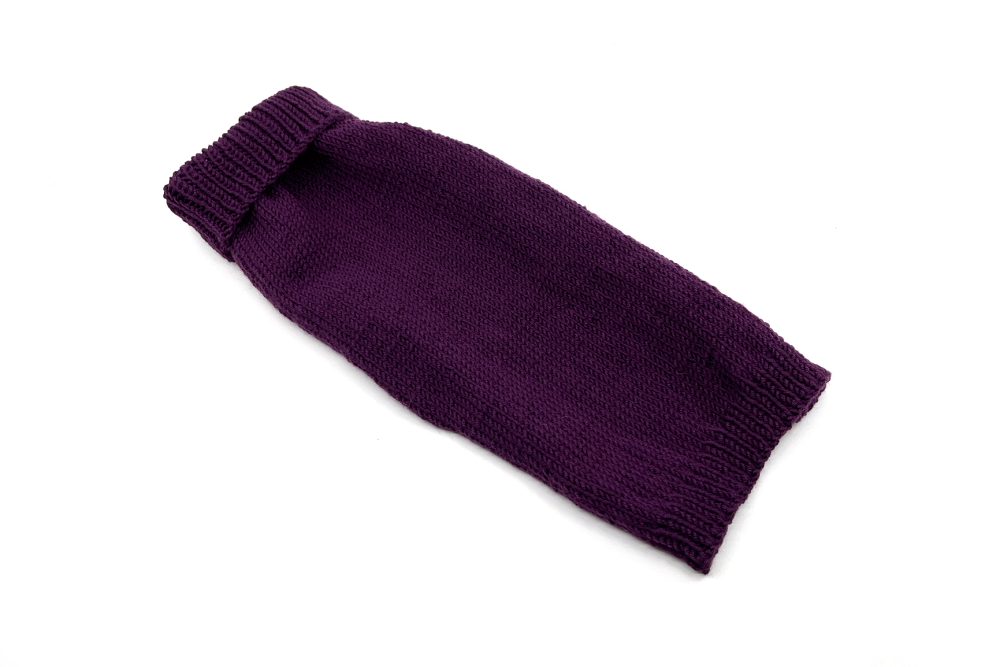 Lehký MERINO svetr s roláčkem - temně fialový Velikost: XS