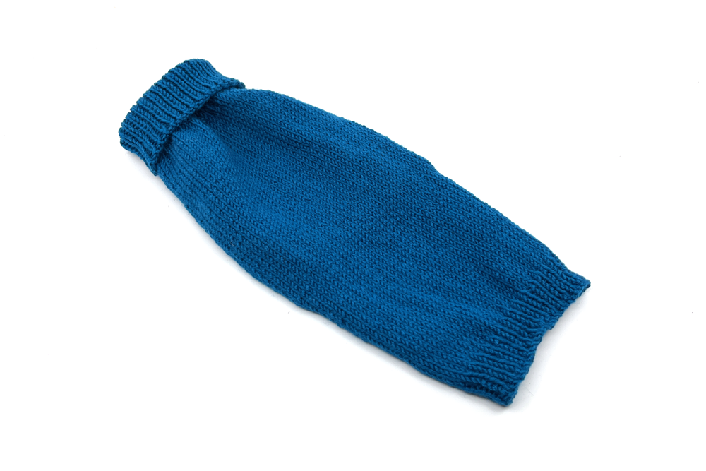 Lehký MERINO svetr s roláčkem - modrý Velikost: XL