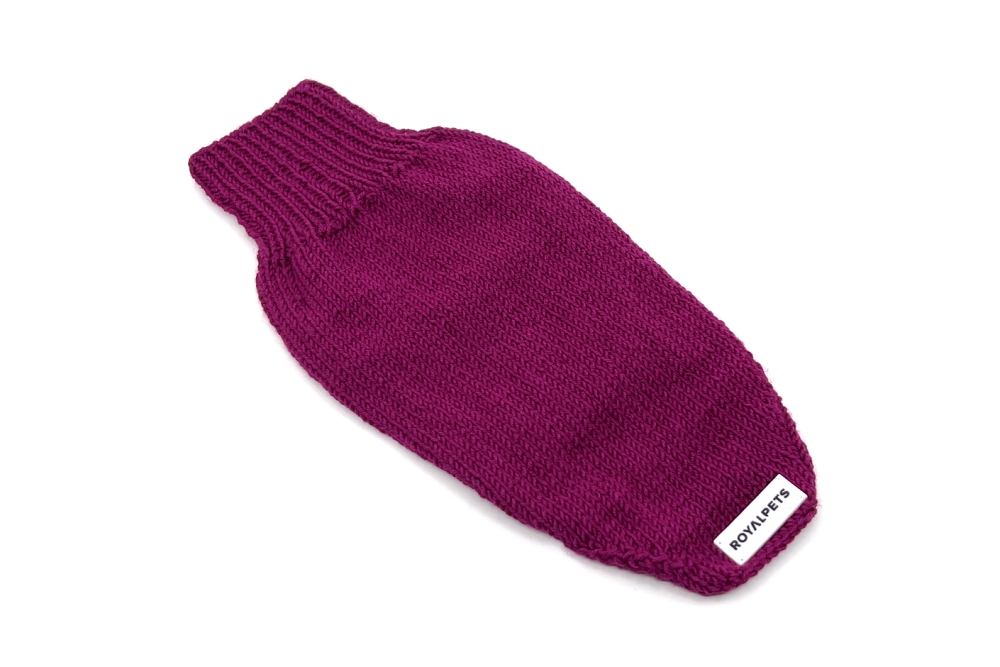 Lehký MERINO svetr s roláčkem - fialový Velikost: M