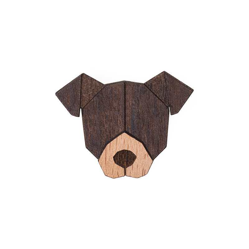 Dřevěná brož - Americký Pit Bull Teriér