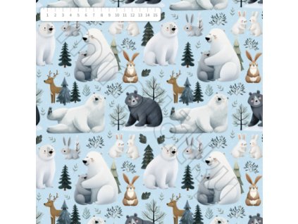 Detské softshellové nohavice s barančekom, ľadový medveď