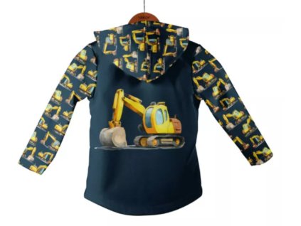 Set detská softshellová bunda a nohavice s fleecom, bagre tmavomodré