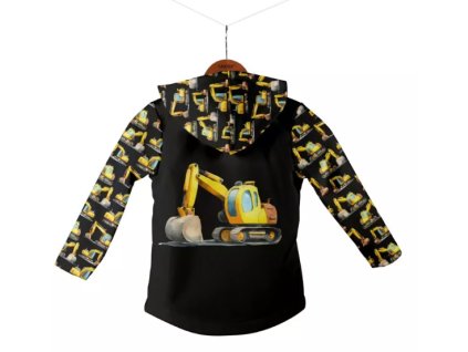 Set detská softshellová bunda a nohavice s fleecom, bagre čierne