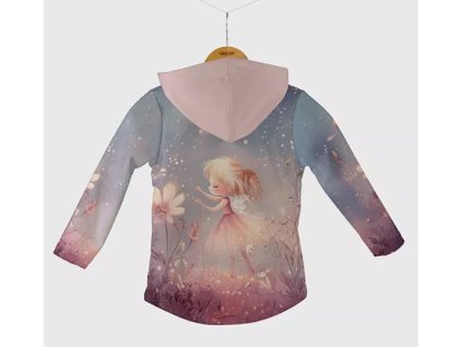 Set detská softshellová bunda a nohavice s fleecom, víla na prechádzke