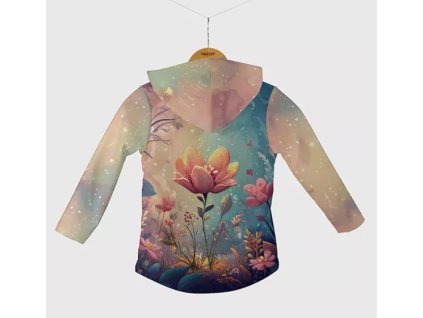 Set detská softshellová bunda a nohavice s fleecom, rozprávkový kvet