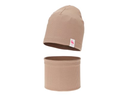 Čiapka a tunel, bežová, Rumilla