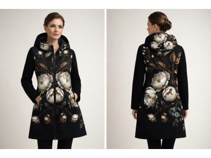 Dámska softshellová bunda s fleecom, pivonie