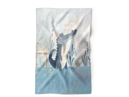 Detská deka wellsoft fleece, krokodýl