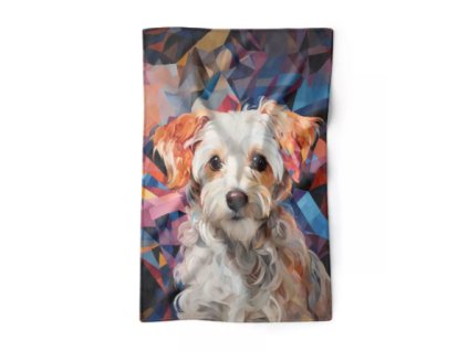 Detská deka wellsoft fleece, maltézsky psík