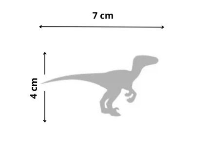 Reflexná nažehlovačka dino velociraptor