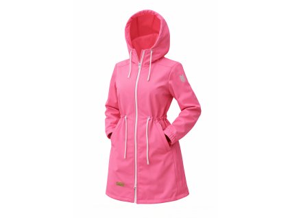 Dámska softshellová bunda s fleecom, neon ružová