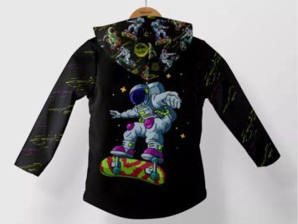Chlapčenská nepremokavá softshellová bunda astronaut