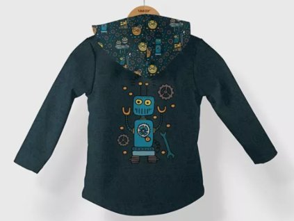 Chlapčenská softshellová bunda, roboty na petrolejovej
