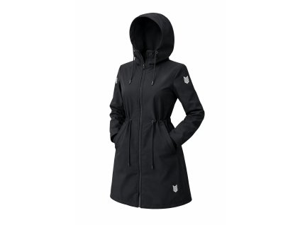 Dámska softshellová bunda s fleecom, čierna