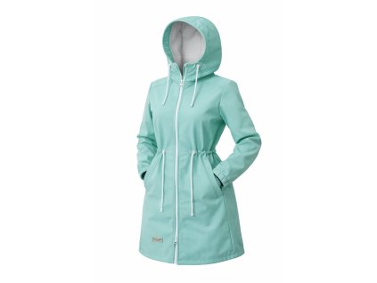 Dámska softshellová bunda s fleecom, mentol