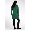 Dámske zateplené šaty mikinové s dlhým rukávom, zelené