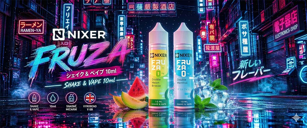 Banner S&V příchutě Nixer X Fruza