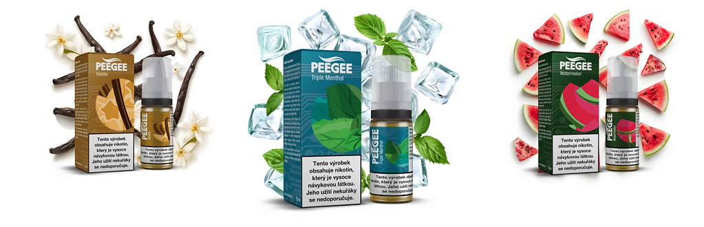 Peegee e-liquid, banner.