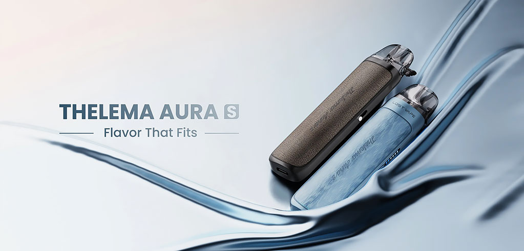 Moderní elektronická cigareta Lost Vape Thelema Aura S Pod Kit s cartridgemi E-Plus V2