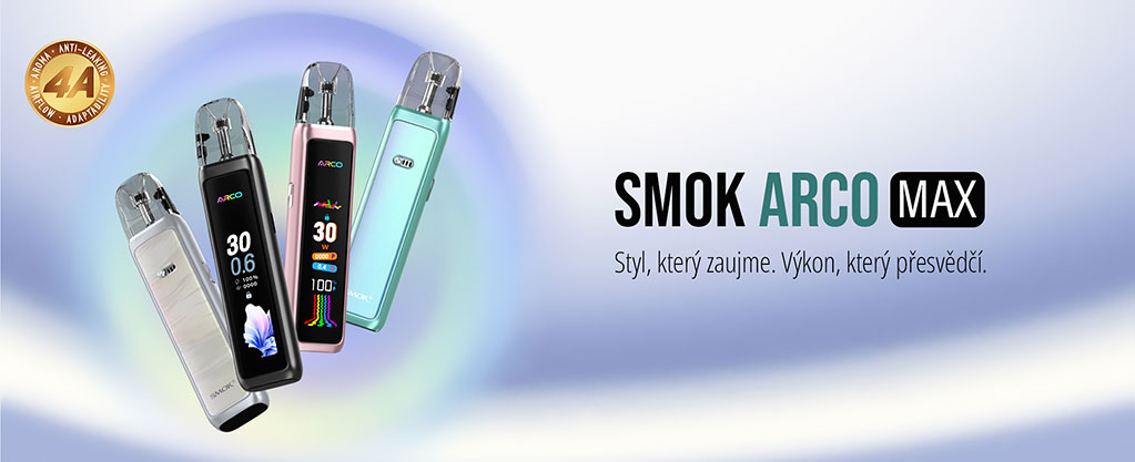 SMOK Arco Max – kompletní obsah balení, pod systém elektronická cigareta