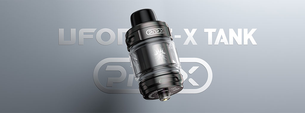 VooPoo UFORCE-X Tank elegantní design s nerezovou ocelí a pyrexovým sklem