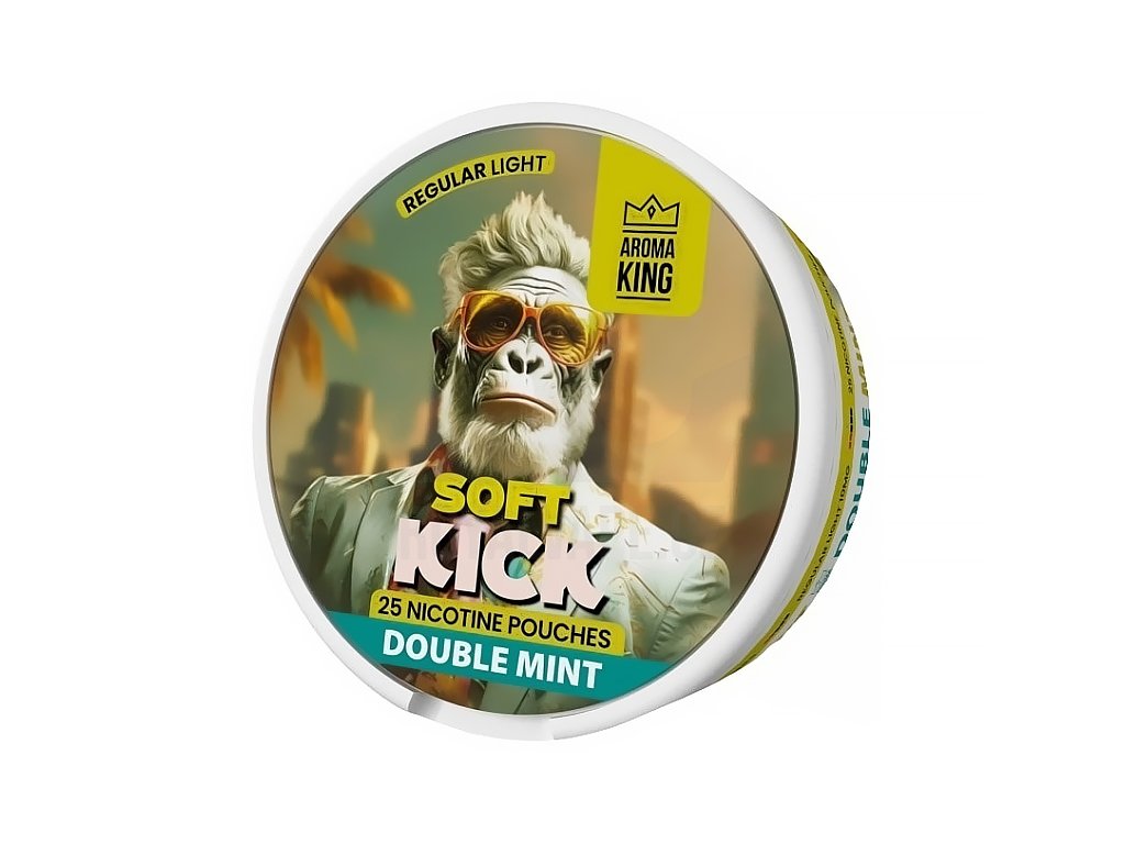 Aroma King Soft Kick - nikotinové sáčky - Double Mint - 10mg /g, produktový obrázek.