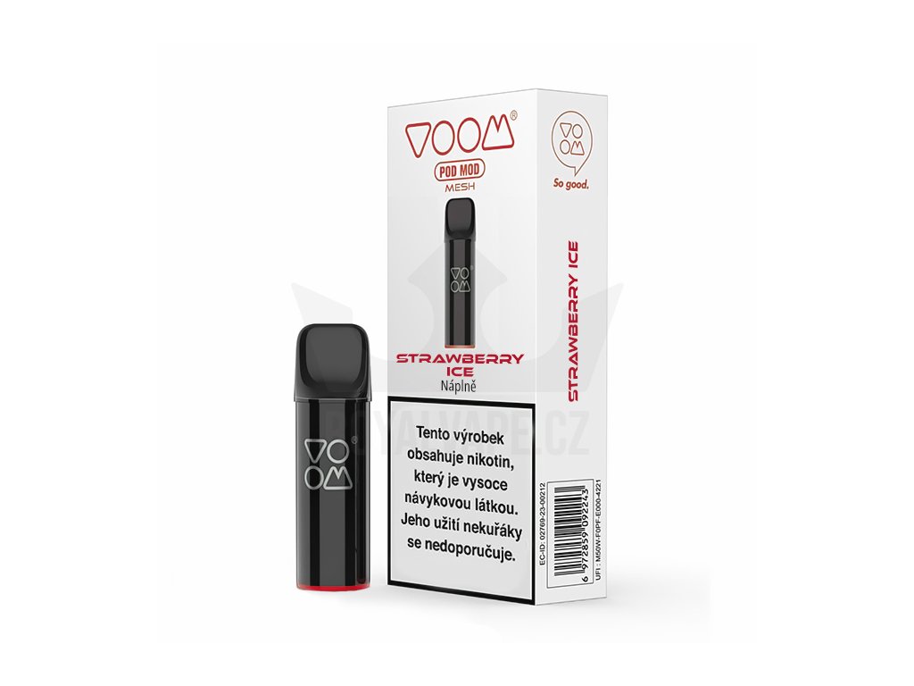 Voom Pod - přednaplněná Cratridge - Strawberry ICE (chladivá jahoda) - 20mg - 1ks, produktový obrázek.
