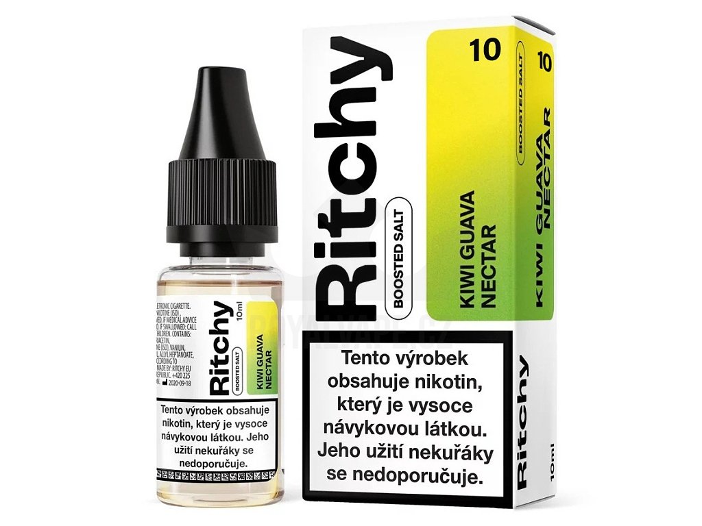 Ritchy - Salt e-liquid - Kiwi Guava Nectar - 10ml - 10mg, produktový obrázek.
