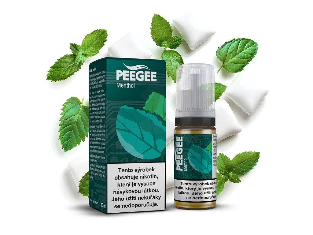 PEEGEE - E-liquid - Mentol - 18mg, produktový obrázek.