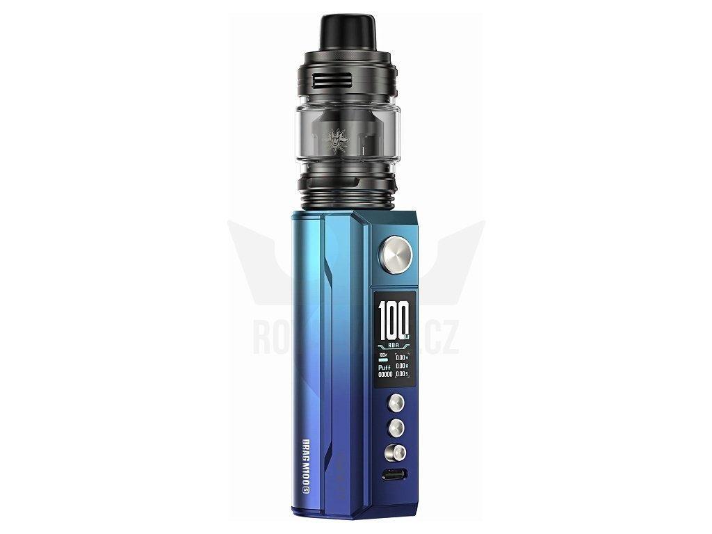 VooPoo Drag M100S Mod - Full Kit - Cyan Blue, produktový obrázek.