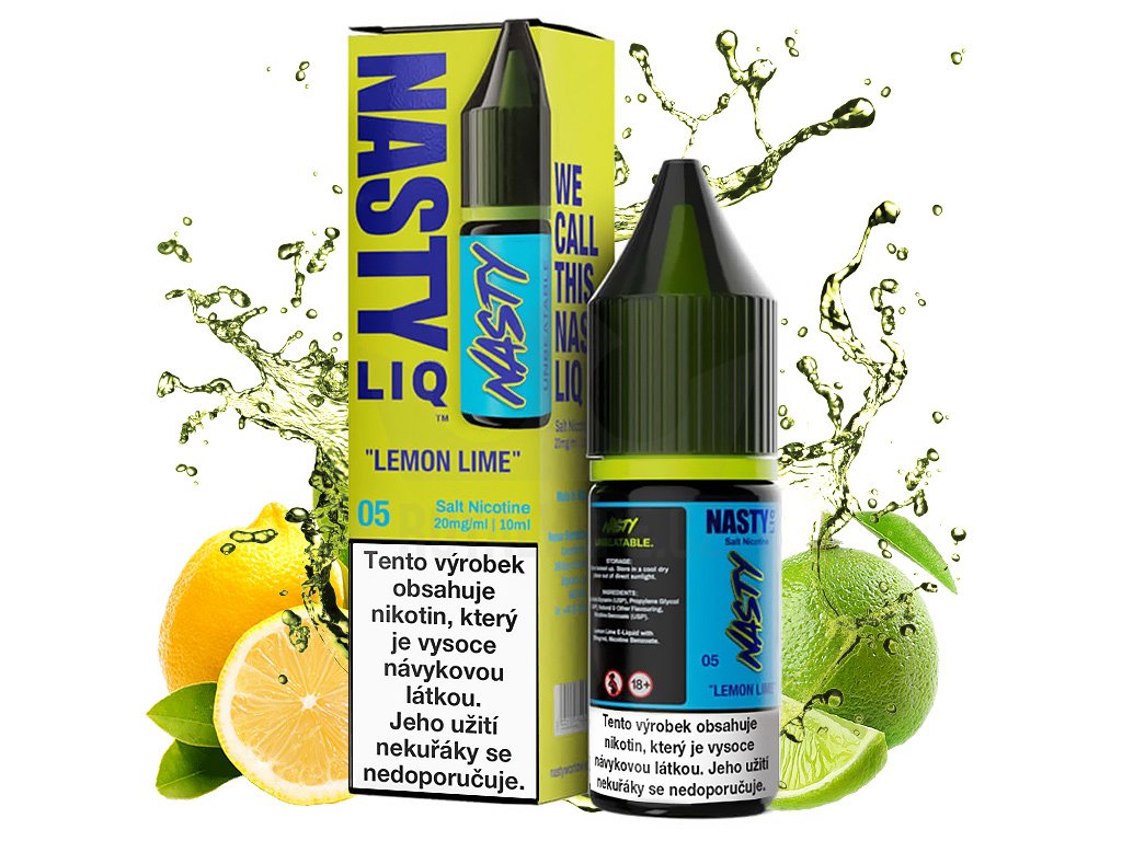 Nasty LIQ Salt - Lemon Lime - 10ml - 20mg, produktový obrázek.