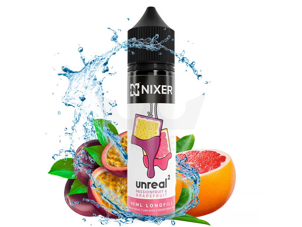 Nixer Unreal 2 - S&V - Passionfruit & Grapefruit - 10ml, produktový obrázek.
