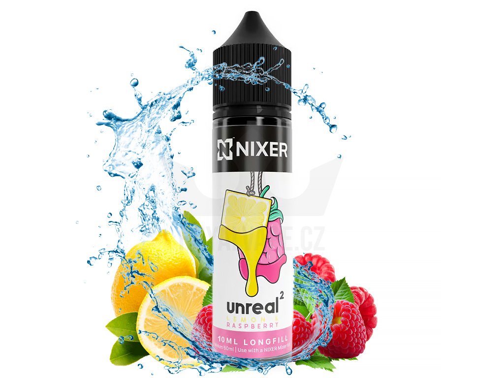 Nixer Unreal 2 - S&V - Lemon & Raspberry - 10ml, produktový obrázek.