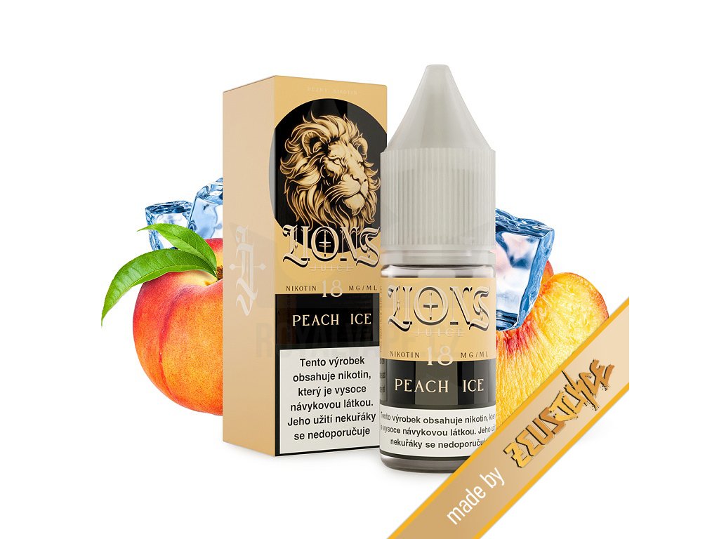 Lions Juice - Peach ICE - 18mg, produktový obrázek.